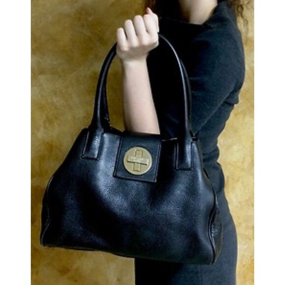 Kate Spade Black Smooth Buttery Soft Leather Small Jessie Bexley Handbag Tote - Picture 1 of 14